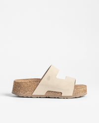 Sandalia de plataforma WIWI-260 beige