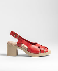Sandalo con tacco BLAY-263 rosso