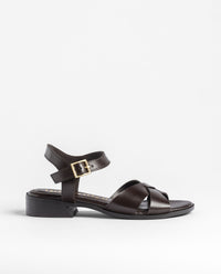 Heeled sandal RAB-251 dark brown