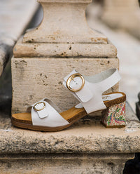 Sandalette mit Absatz ZAHARA-011 weiß