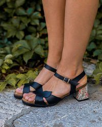 Sandalia de tacón Zahara 013 negro