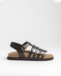 Flat sandal BOLUS-107 dark brown