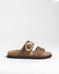 Sandale plate BOLUS-254 marron clair