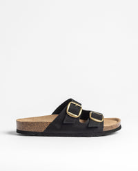 Sandalia plana GRANADA-701 negro