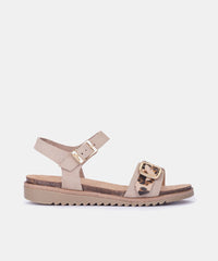 Sandalia plana HAITI-314 beige