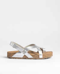 Sandalia plana JERBA-718 plata