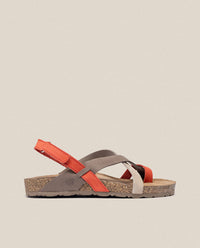 Flache Sandale JERBA-718 rot