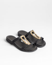 Sandalia plana LARA-270 negro