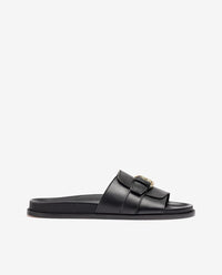 Flat sandal LEO-301 black