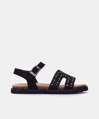 Sandalia plana LUSBO-228 negro