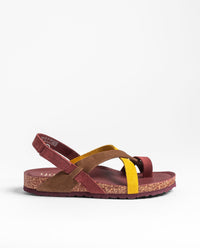 Sandalia plana ONLY-718 burdeos