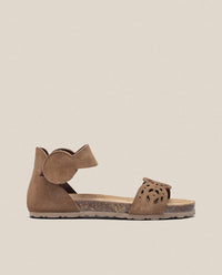 Sandale plate VILLA-086 marron