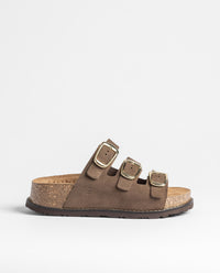 Platform sandal ALI-260 dark brown