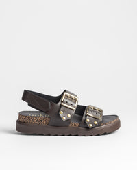 Sandalia plataforma TUNEZ-261 marrón oscuro