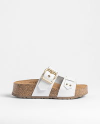 Sandale compensée WIWI-252 blanc