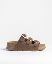 Platform sandal WIWI-263 dark brown