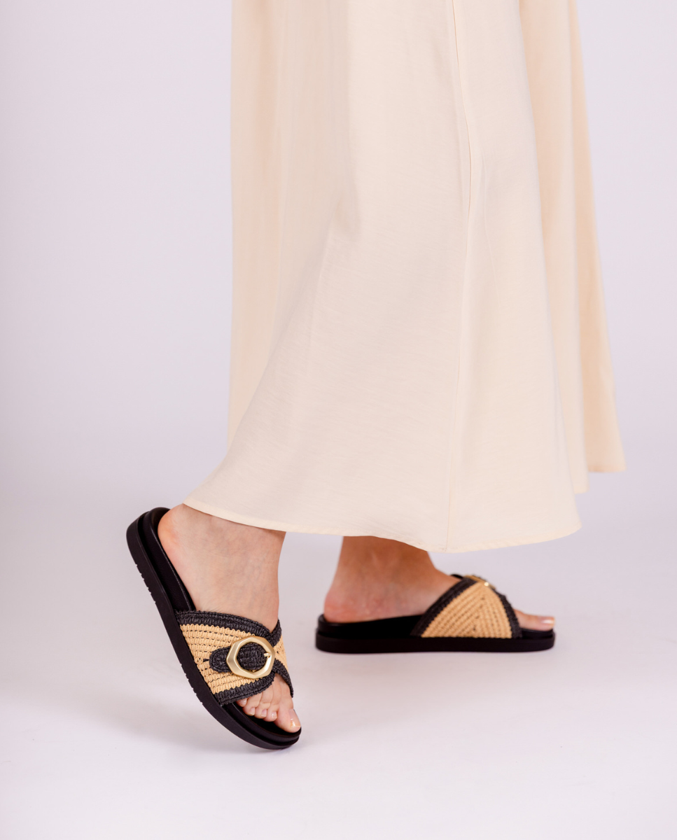 Flat sandal MORENA-305 beige
