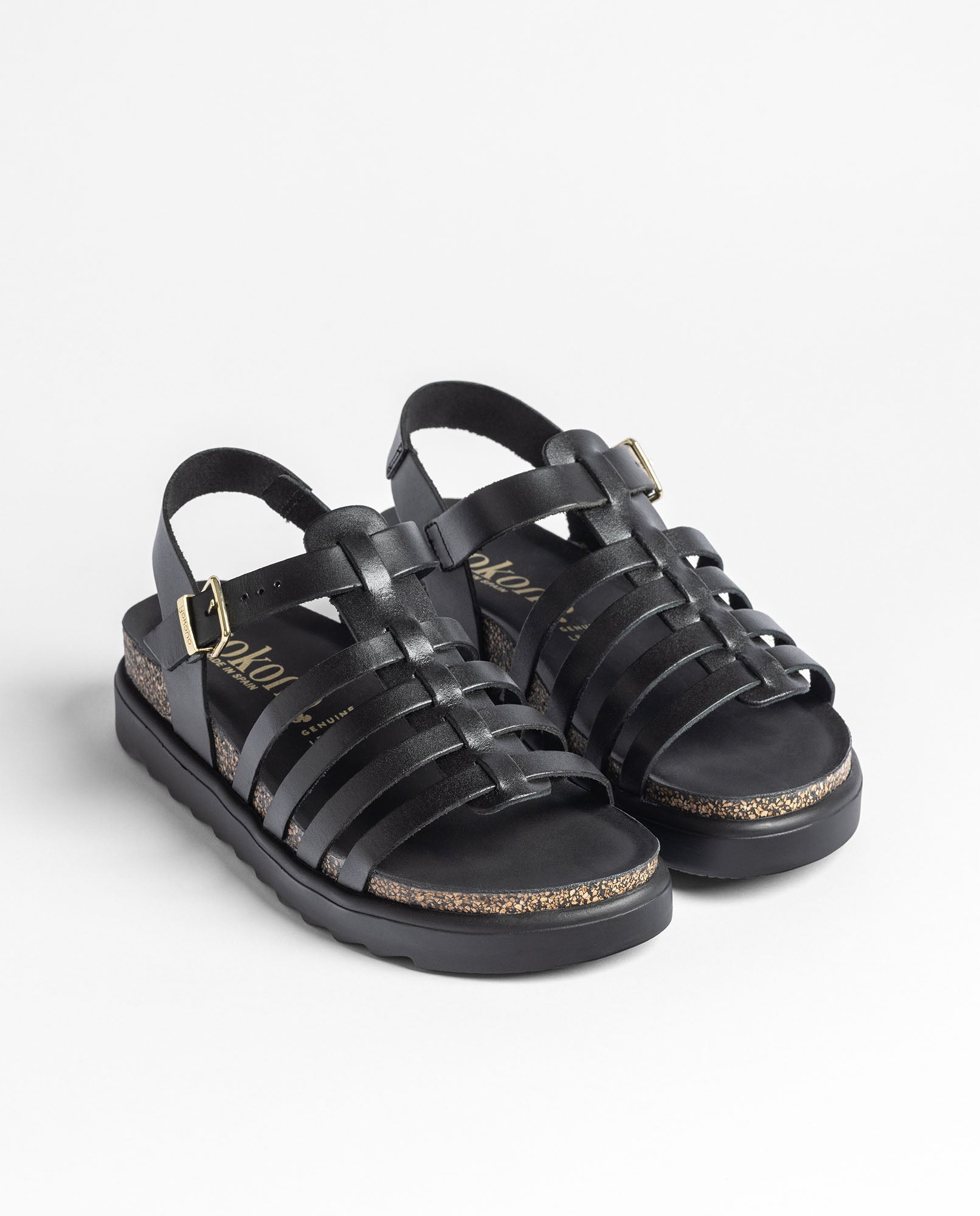 Sandalia plana TUNEZ-107 negro