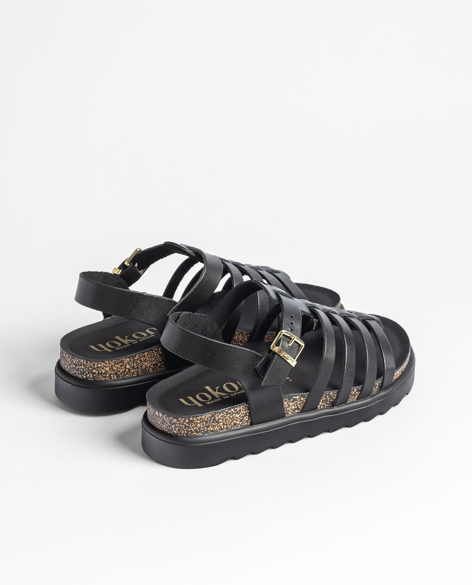 Sandalia plana TUNEZ-107 negro