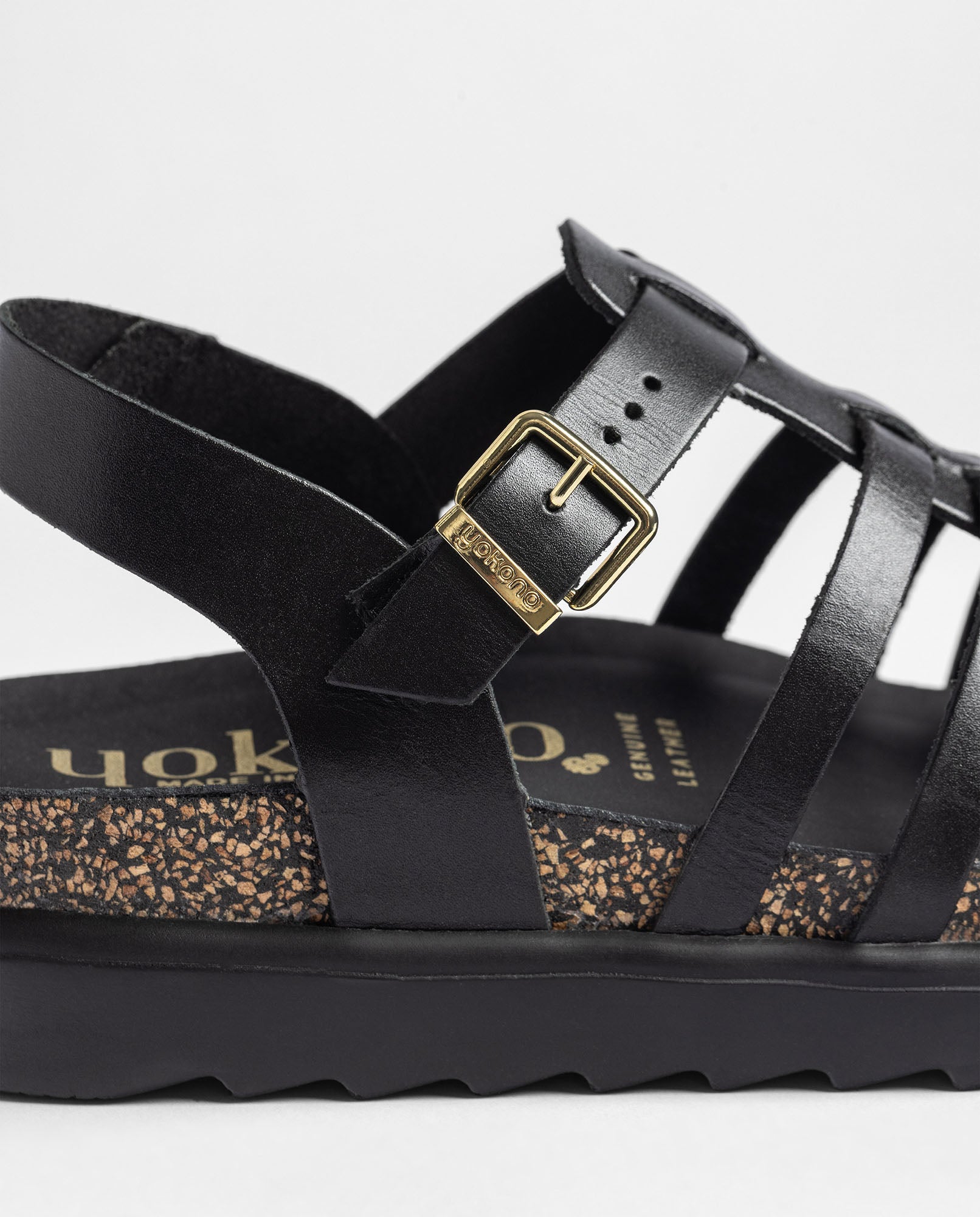 Sandalia plana TUNEZ-107 negro