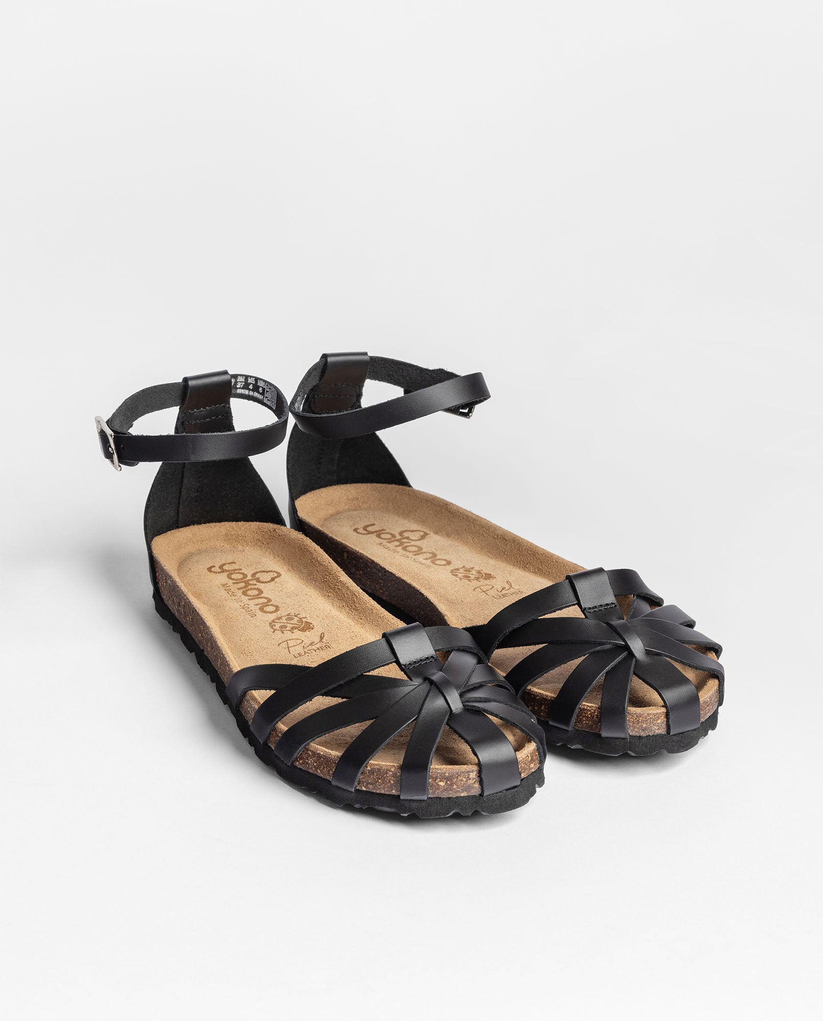Sandalia plana VILLA-011 negro