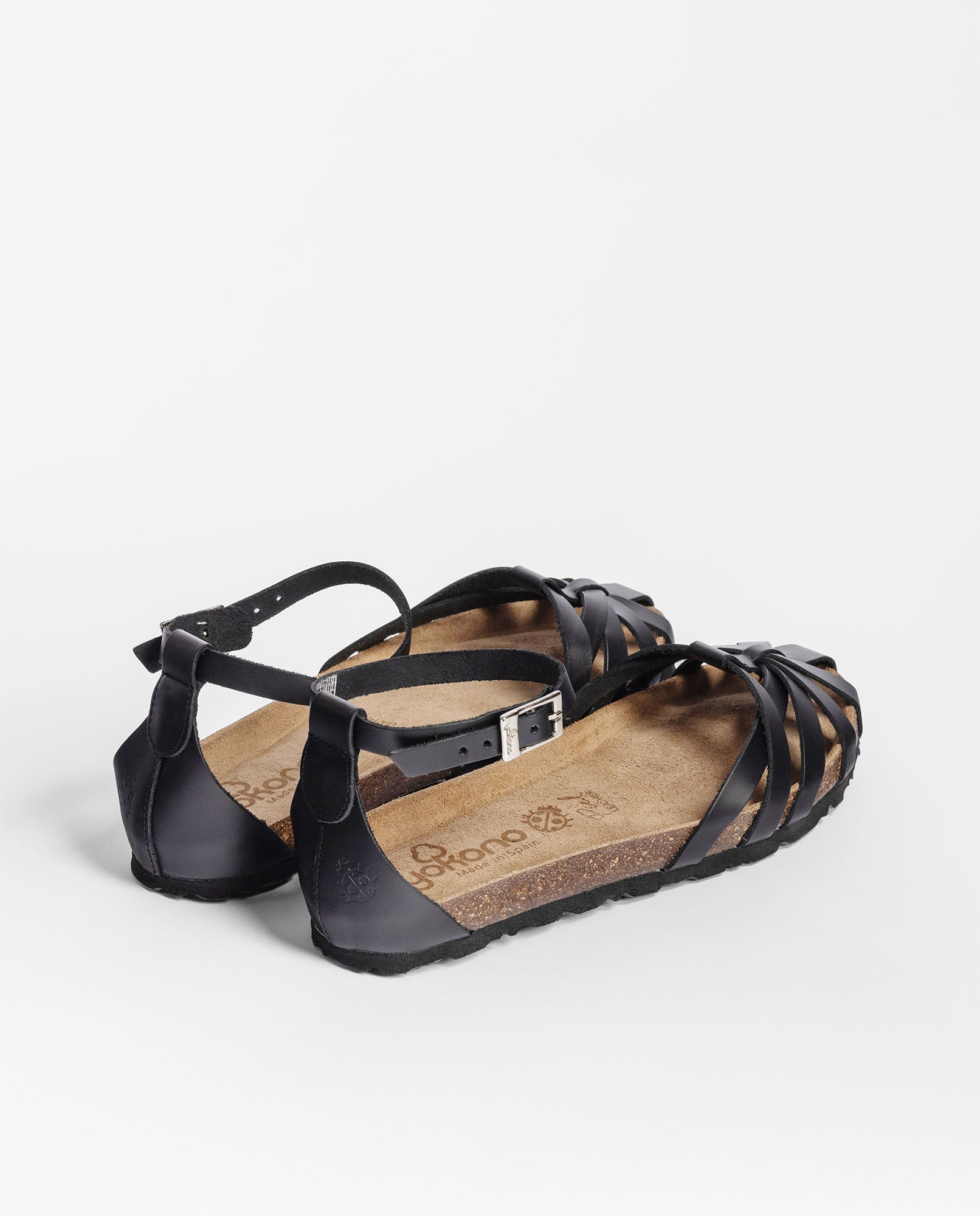 Sandalia plana VILLA-011 negro
