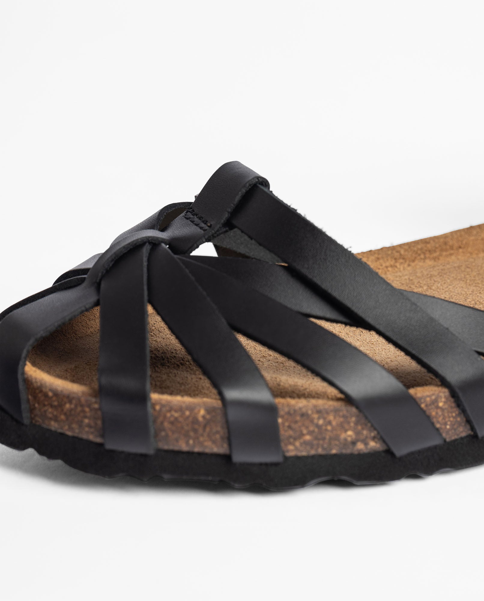 Sandalia plana VILLA-011 negro
