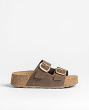 Platform sandal WIWI-003 dark brown