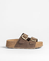 Platform sandal WIWI-003 dark brown