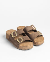 Platform sandal WIWI-003 dark brown