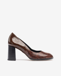 Scarpa con tacco LOIR-004 marrone 