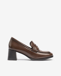 Heeled shoe LUNA-001 brown