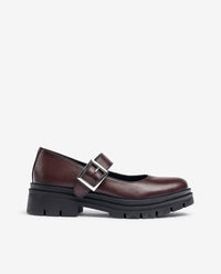 Chaussure plate CHAM-006 bordeaux