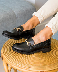 Flacher Schuh ELVAS-003 schwarz