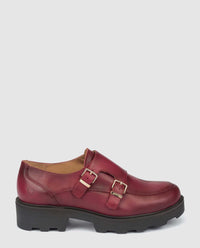 flacher schuh madrid 003 burgunder