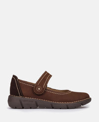Flat shoe OLBA-005 brown