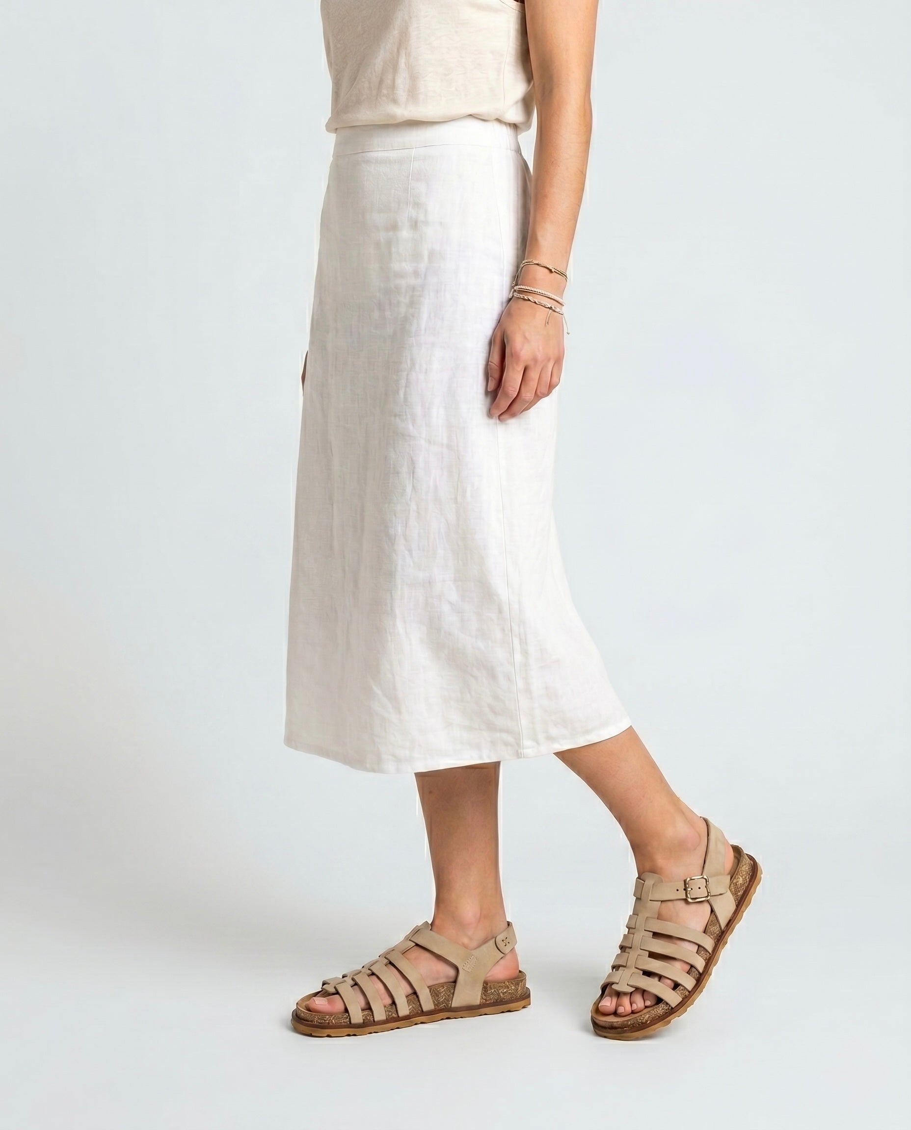 Flat sandal BOLUS-107 beige