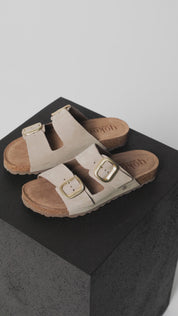 Flache Sandale JERBA-700 beige