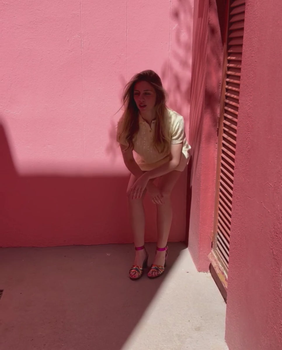 Ponza 005 pink heeled sandal