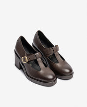 Heeled shoe ELLA-003 brown